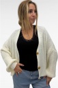 cardigan con bottoni drill